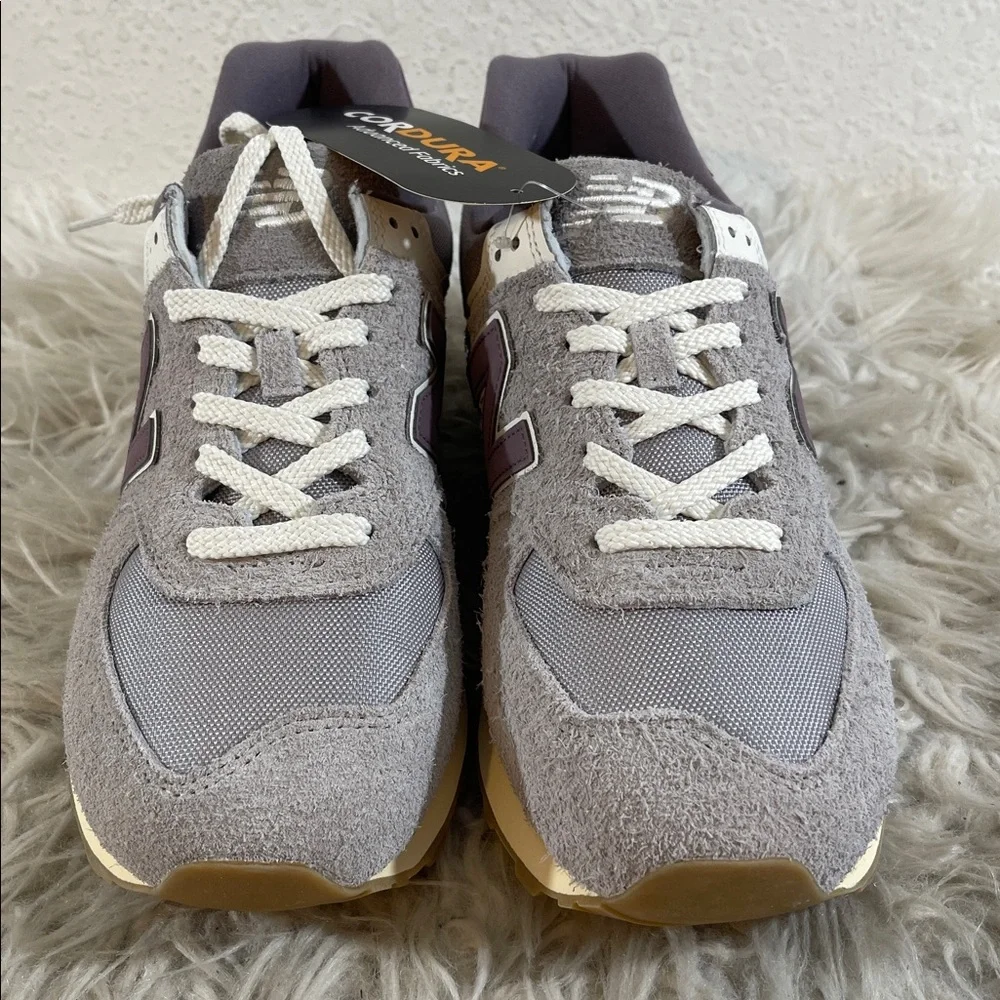 NEW BALANCE UNISEX U574YGD Rain Cloud Grey GREY & PURPLE SIZE 11.5 NEW - Picture 4 of 16